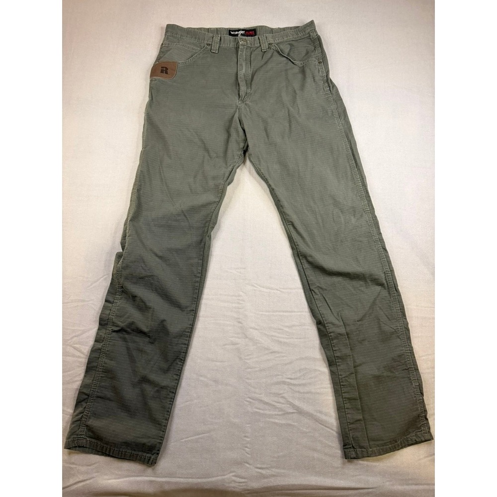 Wrangler Riggs Workwear Ripstop Pants Green 36x36 3W045LD Mens Sage Utility
